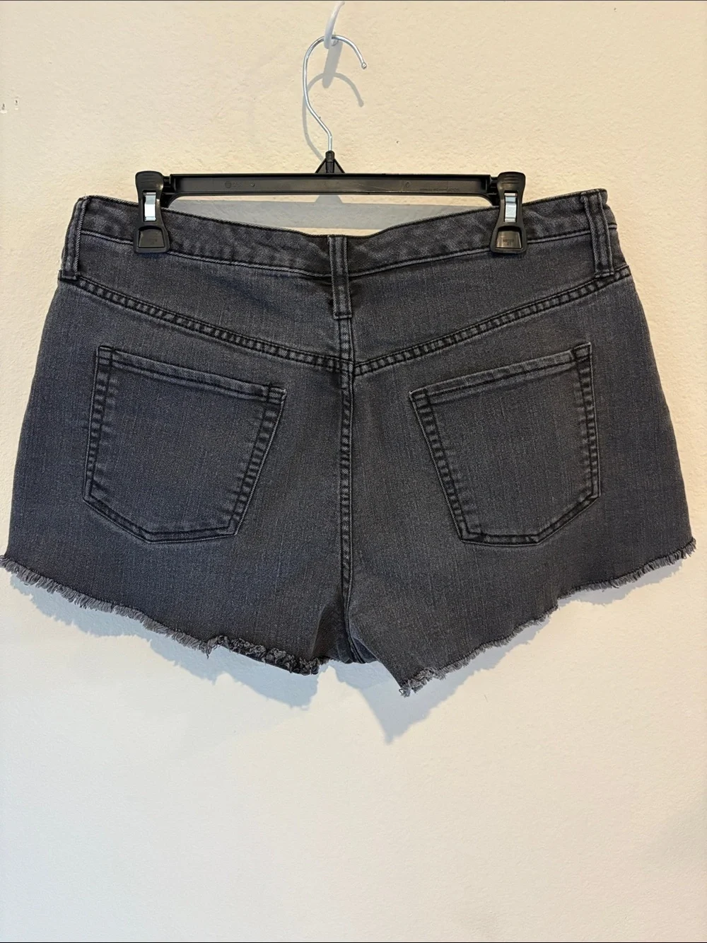 Washed black Denim Shorts